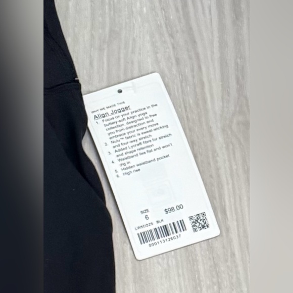 Lululemon Align Jogger 28” Black NWT Size 6 and 8  | Sold Out Original Fit - Picture 8 of 13